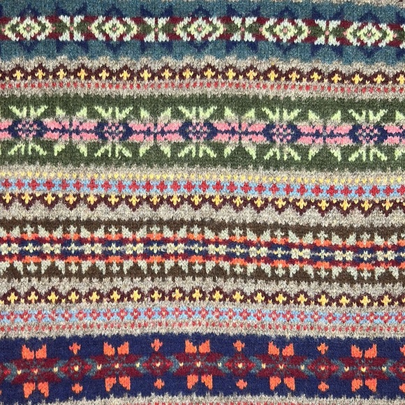 Men's Polo Ralph Lauren Nordic Fair Isle Crewneck Wool Blend Sweater Size Large - Picture 4 of 9